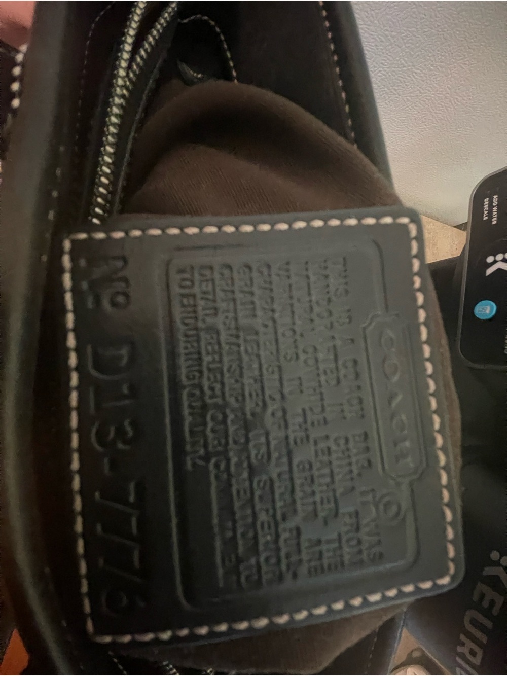 Vintage Coach Black Leather Hampton Tote - Picture 3 of 4